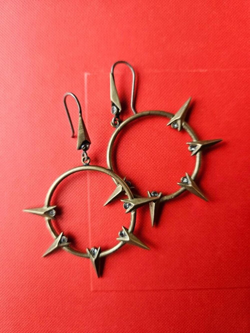 Statement Edgy Spiked Hoop Artisan Earrings